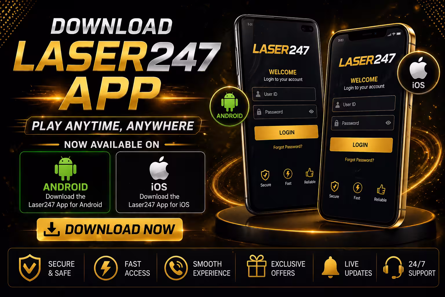Laser247 app overview