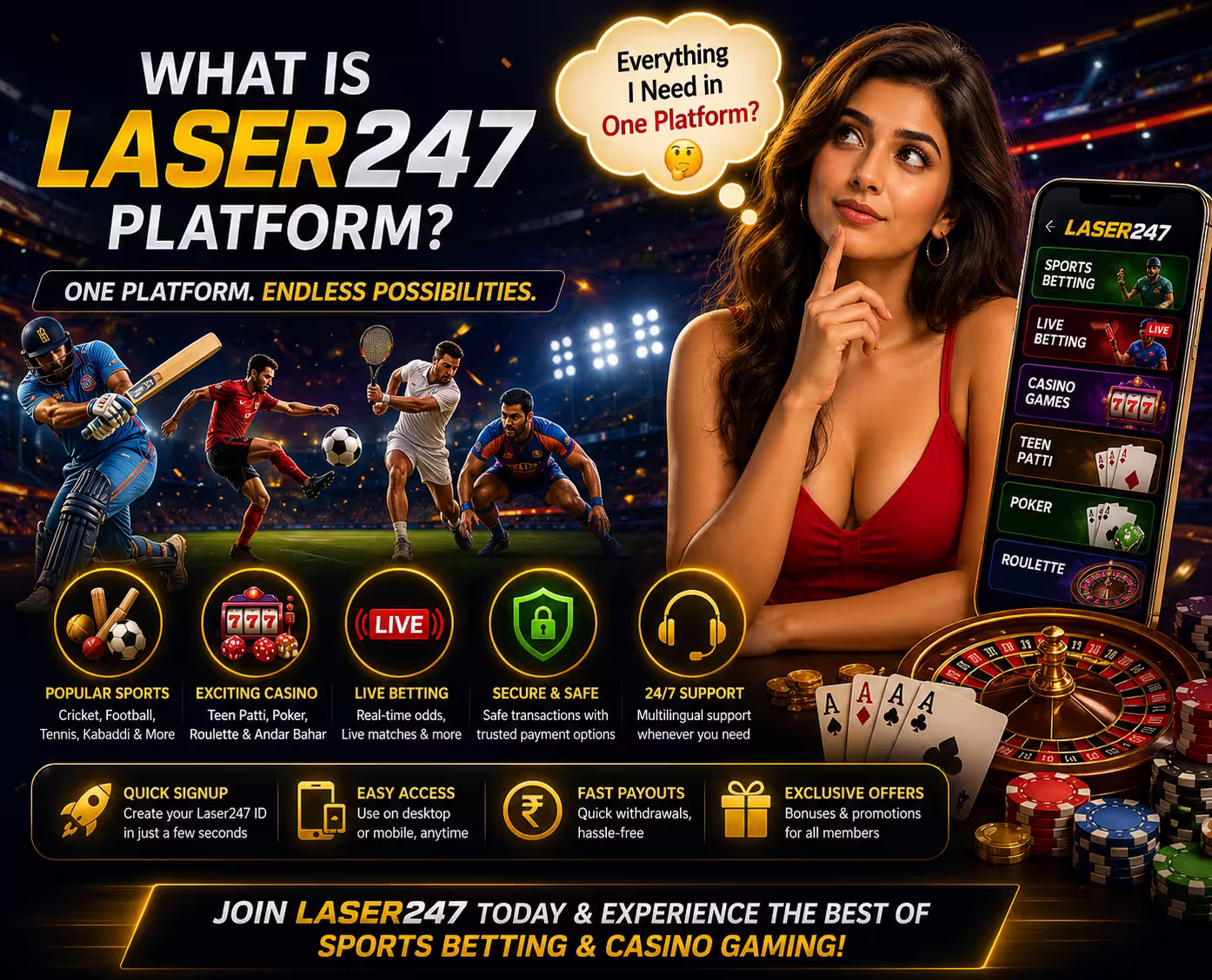 Laser247 sports betting and live markets