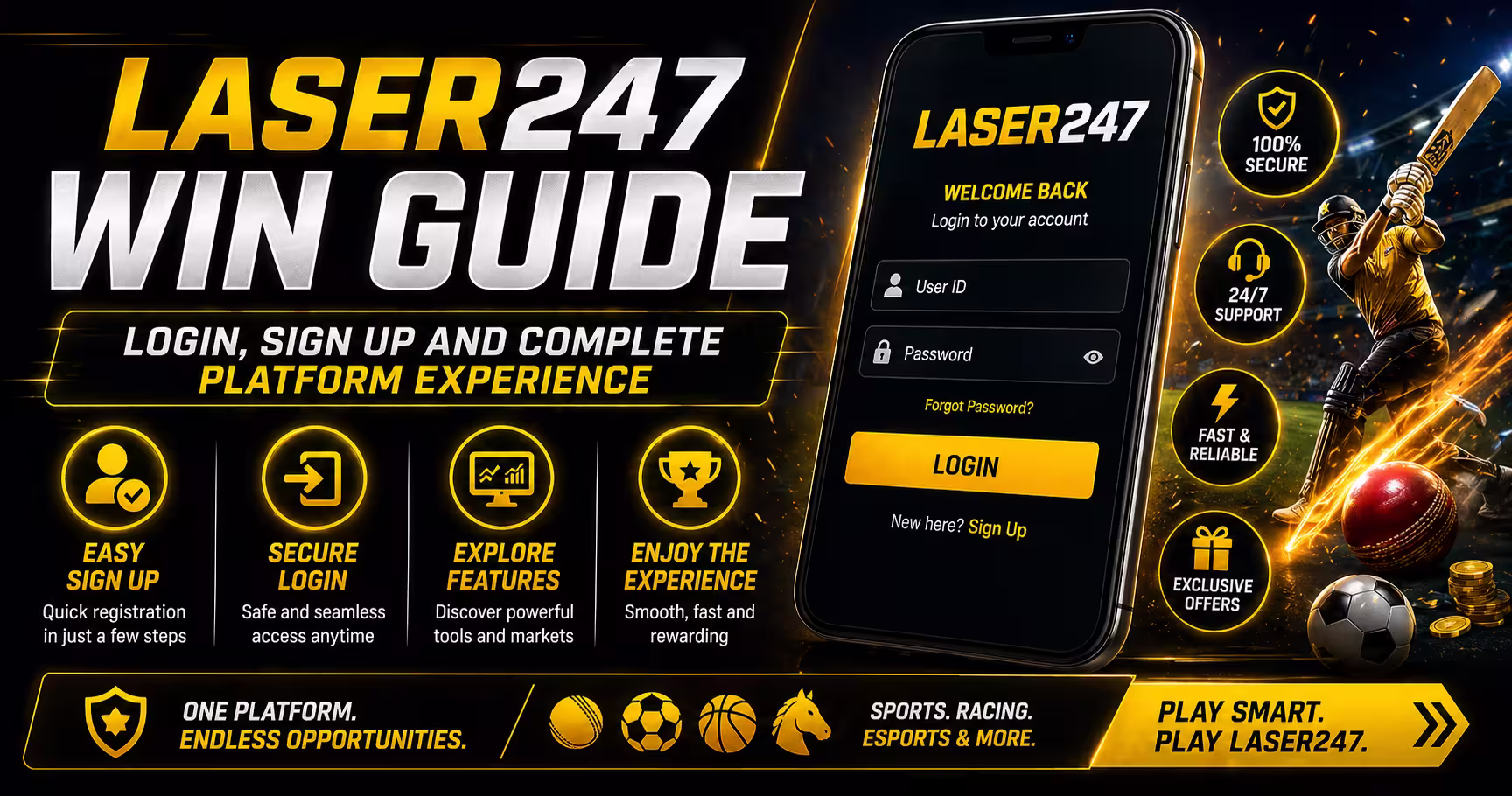 Laser247 login and signup guide overview