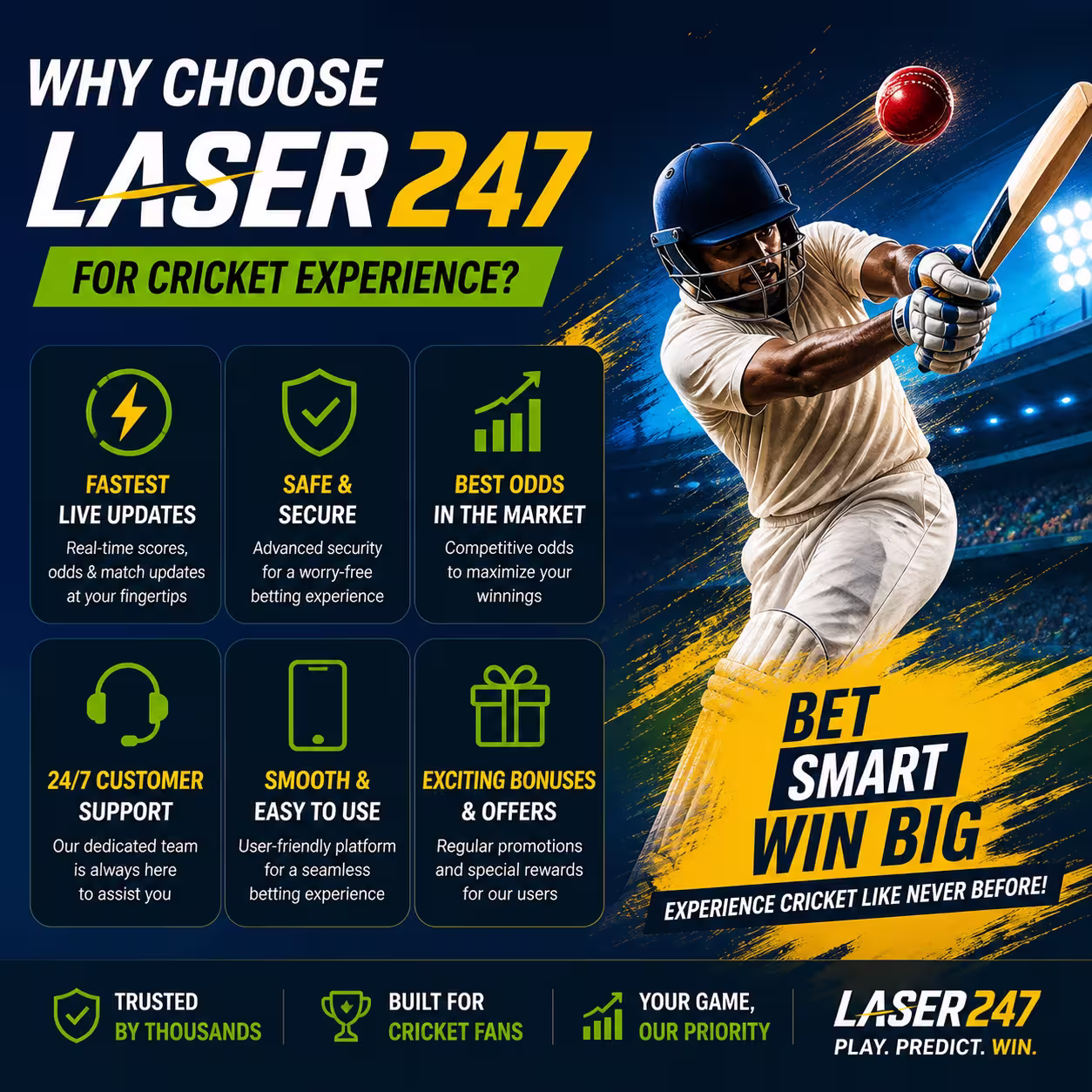 Why choose Laser247 for cricket experience